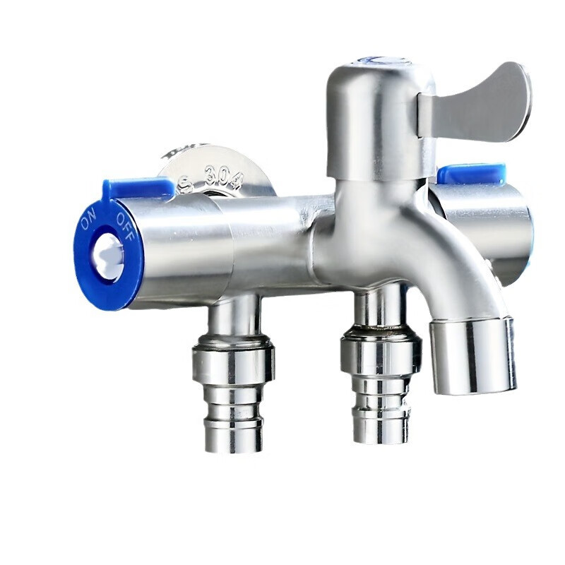 304 stainless steel one in three out three control multi-function washing machine faucet water diversion valve multi-head one to three one in three out 304 faucet net nozzle + washing machine + wash