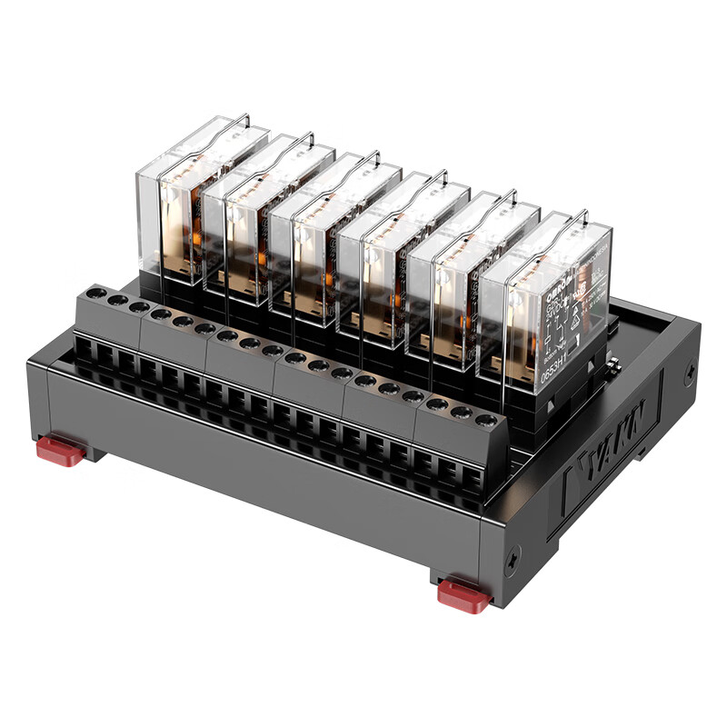 Omron optocoupler isolation relay module 3.3V24 microcontroller PLC signal amplification board 8-way 16-way module YKM-1Z-G-20-way trigger voltage 12-24V coil
