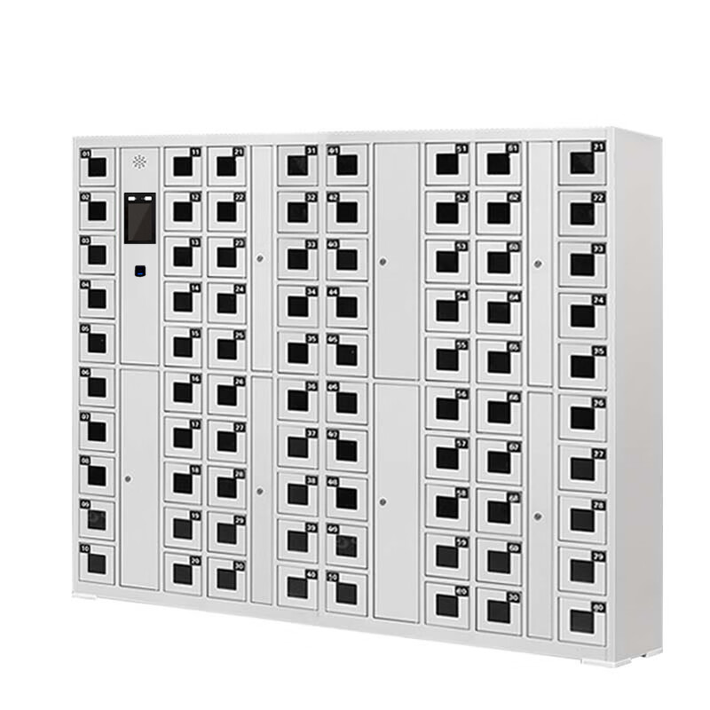Huayu Huiyang 80-door system mobile phone cabinet shift cabinet intelligent dual authentication time management charging cabinet face recognition + fingerprint infrared presence detection model HY-HSJG20