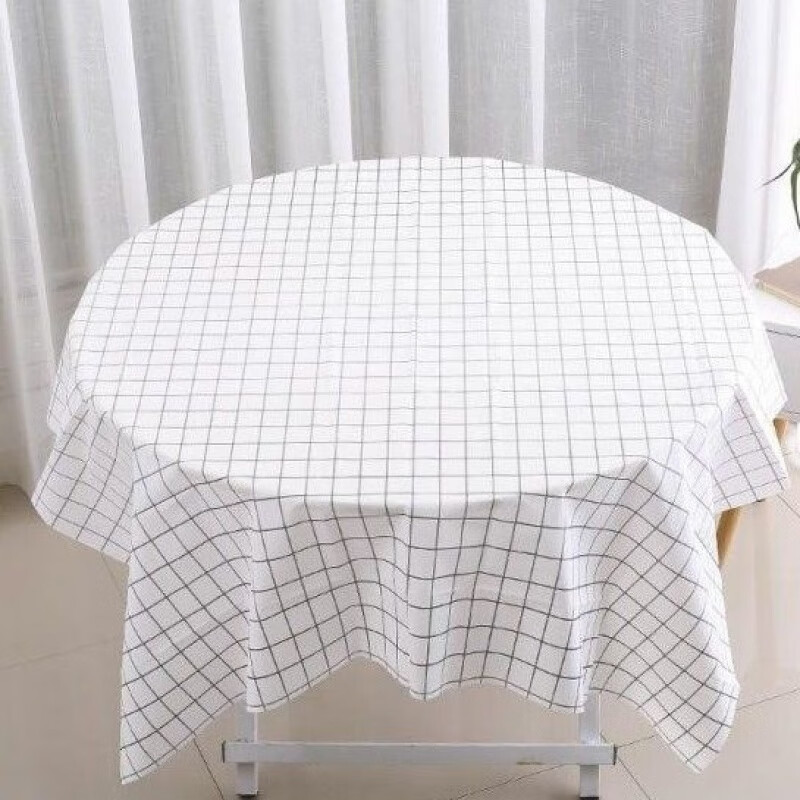An Junsheng disposable tablecloth oil-proof and waterproof thickened checkered tablecloth round rectangular hotel wedding banquet home 3 pack (30 sheets) thickened dark green checkered 160cm*160cm