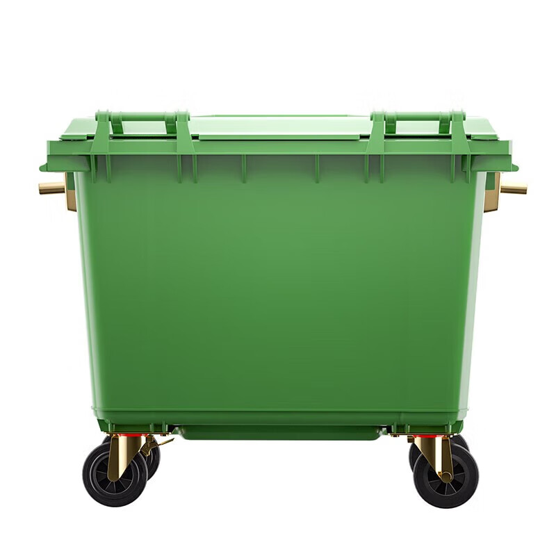 Supercloud 660L large outdoor large trash can with lid, outdoor sanitation, commercial hotel kitchen waste classification, thickened large capacity property, green extra thick