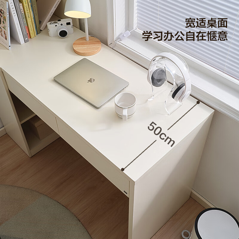 Quanyou Home Modern Simple Corner Desk Versatile Study and Bedroom All-in-One Combination Computer Desk Study Desk Furniture Ivory White | Desk + Book Chair Integrated Desk Cabinet | With Threading Hole Design + Office Storage