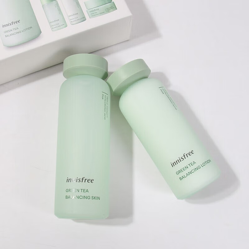Innisfree Green Tea Balanced Moisturizing Lotion Set 200ml+160ml+15ml+15ml+10ml on clearance