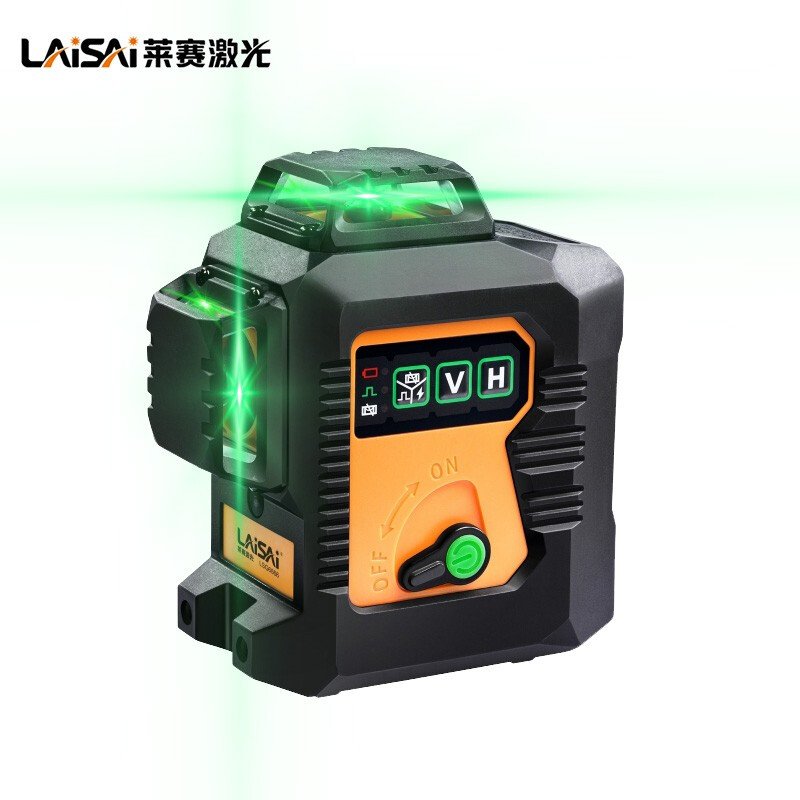 Laser laser level 12-line green light LSG6666 wall-mounted infrared high-precision water level meter strong light thin line 12-line green light LSG6666 single battery + base