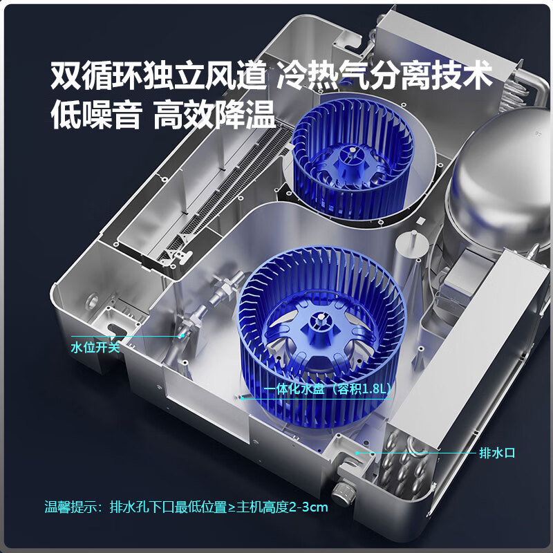 Luyuan (LVYUAN) kitchen air conditioner dedicated single cooling dehumidification cool lighting anti-oil fume ceiling embedded household ceiling hidden all-in-one machine T8/300*600 purification direct blowing air small 1 piece set self-cleaning series-2000W station type-1 hole T8 series