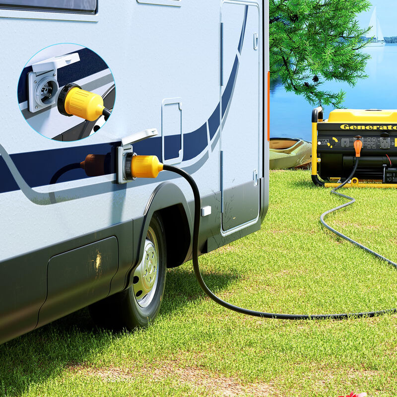 Nilight 30A RV power plug kit, waterproof and dustproof, ETL certified, 125V interface