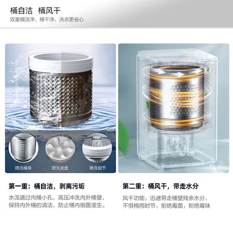 Konka fully automatic large-capacity pulsator washing machine 9 kg is larger than 8 kg. Home dormitory rental artifact, old for new, national subsidy for home appliances KB90-JD201