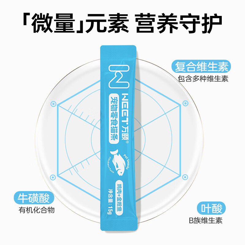 Wanyi cat snacks cat strips tuna flavor 15g*10 pieces packed with wet food for cats and kittens