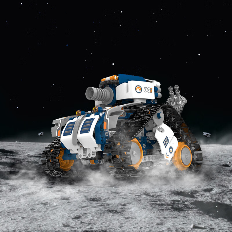 UBTECH Children's Early Education Educational Enlightenment Remote Control Electric Toy Steam Learning Programming Building Blocks Science Experiment Set AI Programming Robot-Reconnaissance Tank-Sports Edition