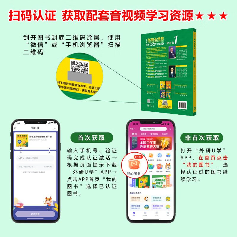 New Concept English 3 Learning Combo Student Book + Workbook + Self-study Guide + Detailed Exercise Explanations (Smart Edition, 4 volumes in total, with key points overview video, text audio, word reading, word practice, text reading pronunciation assessment) Self-study of English Foreign Language Press