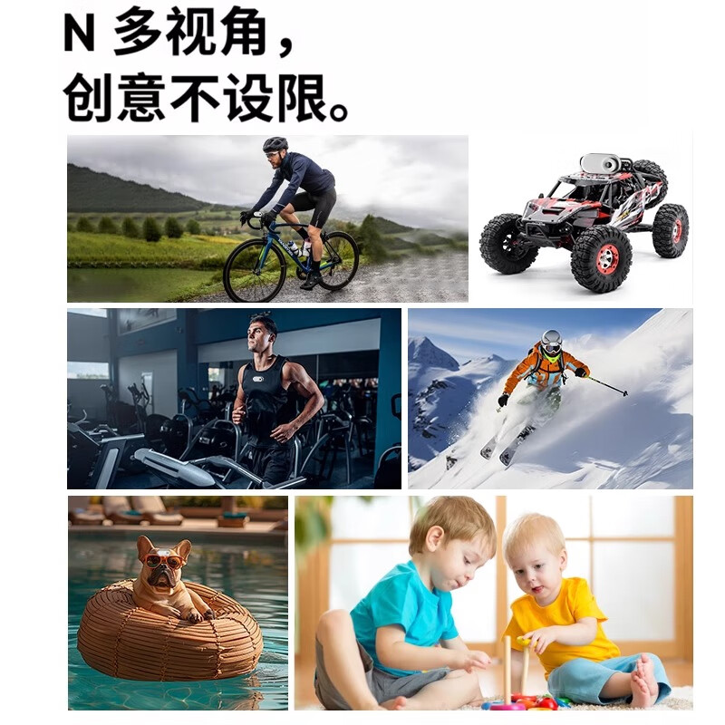 Photographer Sports Thumb Camera Cycling Recorder Travel Outdoor Student Thumb Camera Portable Shooting HD Volg Chest Fixed Head Mounted Camera White Charging Box + 1080P + 1.47 Large Screen + Back Clip Bare Metal No Card