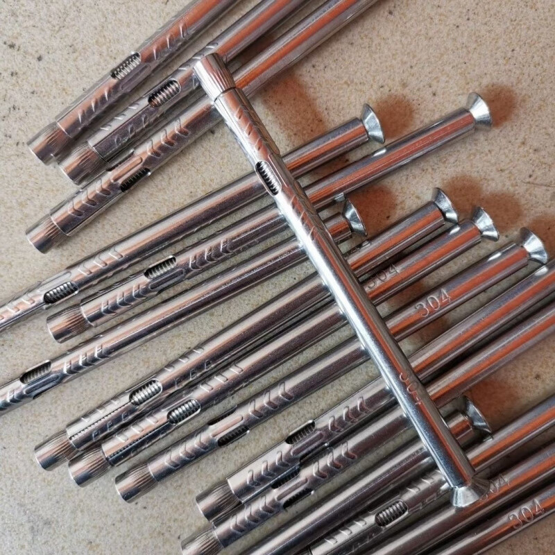FANCYCHIC201 304 stainless steel cross broken bridge door and window installation magic nail stainless steel screw expansion 6*150 full length authentic 304 material 30 pieces