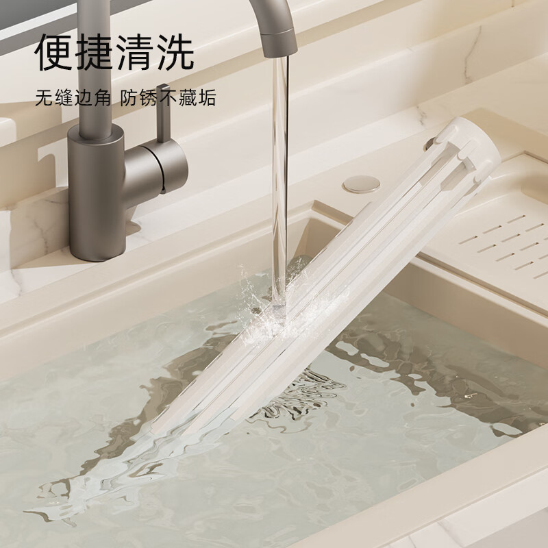 VEELAR kitchen sink rack drain rack dishware storage rack countertop storage drain rack dishware storage rack cream white-filter upgraded version