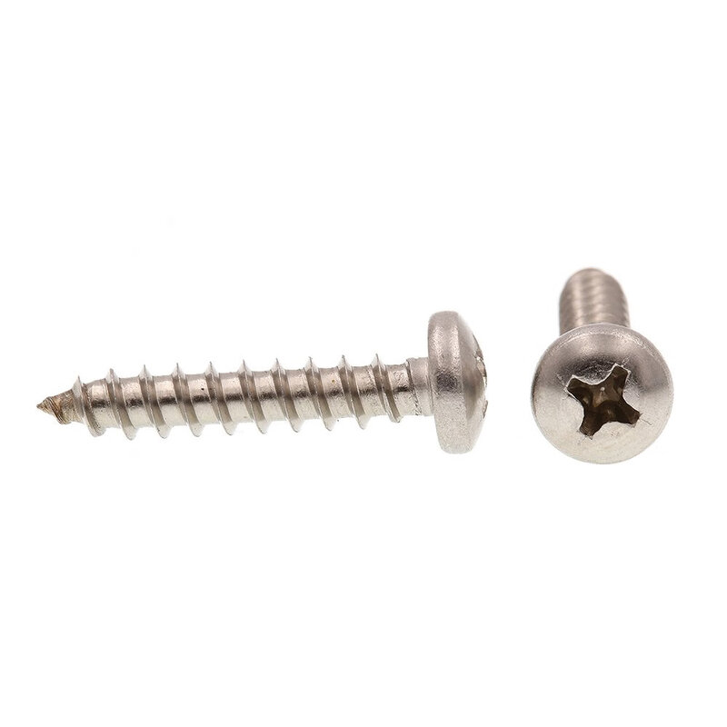 Prime-Line Sheet Metal Screws Self-Tapping Phillips Flat Head #10 X 2.5 cm Stainless Steel
