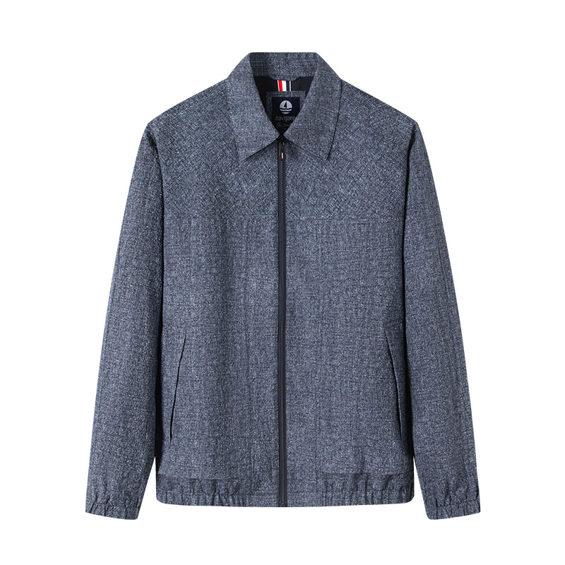 Navigare Italian dinghy men's lapel jacket spring and summer simple versatile jacket short casual three-proof jacket dark gray 2XL