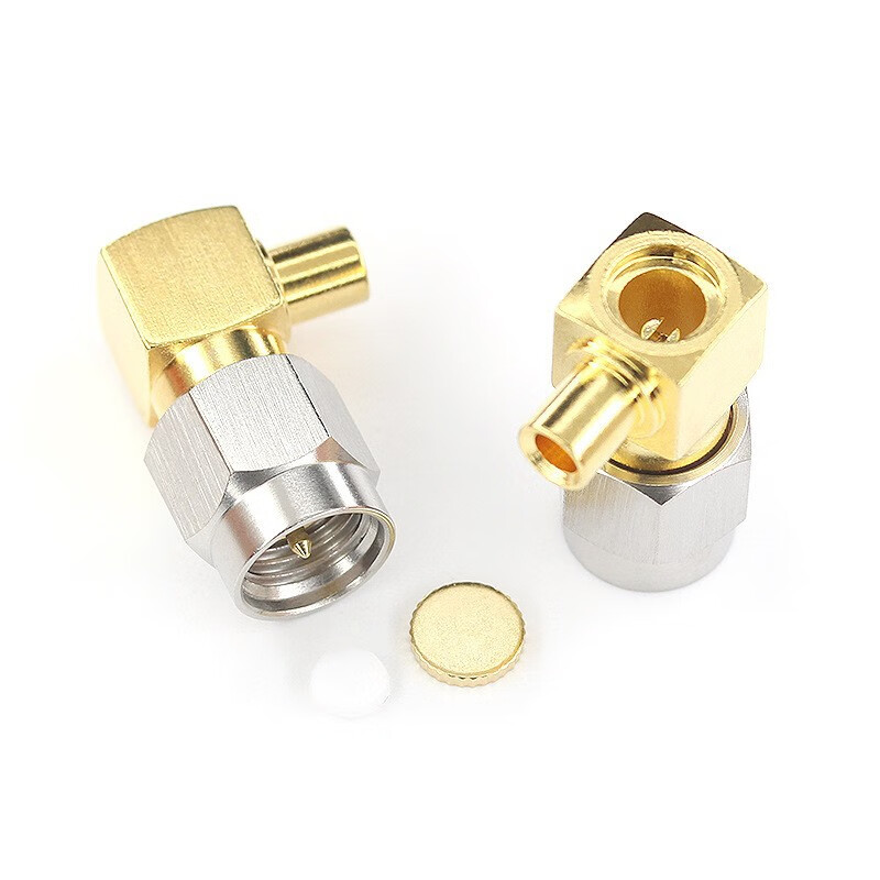 Tegat stainless steel SMA-JWB2 high-frequency connector, elbow male head with internal needle welding 086/RG405 semi-flexible semi-steel cable, stainless steel SMA-JWB2 open bent male head with internal screw, internal needle not wired