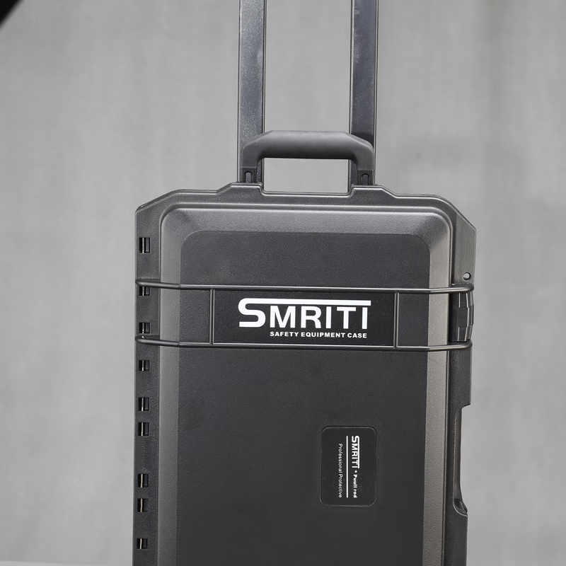SMRITI heritage protection box black large trolley box thickened waterproof and dustproof multi-functional equipment tool box S5943A black with sponge