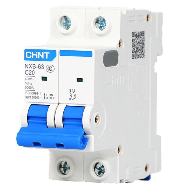 Chint (CHNT) NXB-63 C type small air circuit breaker 2P 3P 4P overload air switch 2P 63A