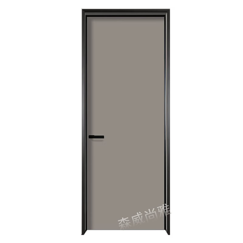 Ji Litian extremely narrow aluminum wooden door paint-free carbon crystal soundproof door rental house minimalist office bedroom door one door to the top complete set of aluminum wooden door (filled with aluminum honeycomb)