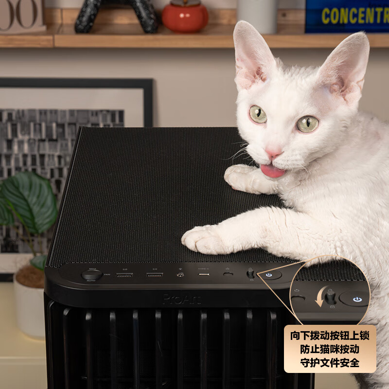 95% new ASUS ProArt PA401 wood art version chassis, powerful cooling/wood art front air intake grille/tool-free disassembly/power button lock/PWM one-button setting