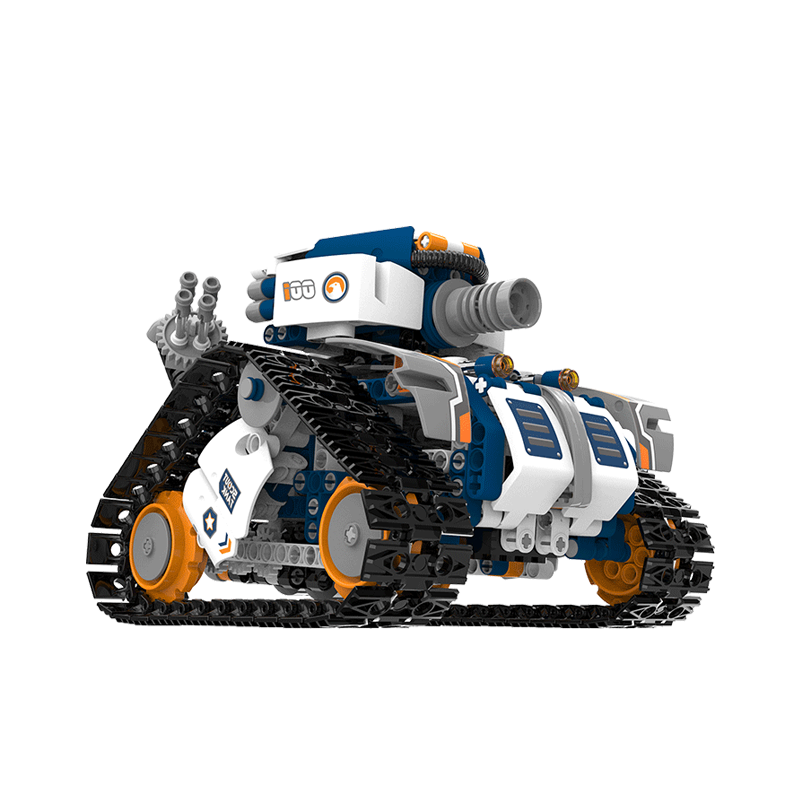 UBTECH Children's Early Education Educational Enlightenment Remote Control Electric Toy Steam Learning Programming Building Blocks Science Experiment Set AI Programming Robot-Reconnaissance Tank-Sports Edition