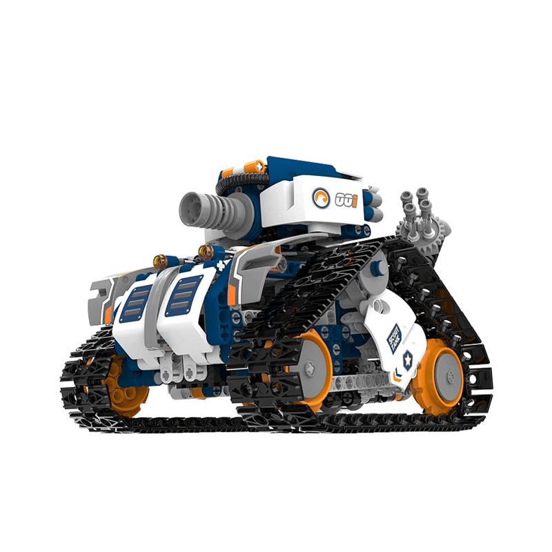 UBTECH Children's Early Education Educational Enlightenment Remote Control Electric Toy Steam Learning Programming Building Blocks Science Experiment Set AI Programming Robot-Reconnaissance Tank-Sports Edition