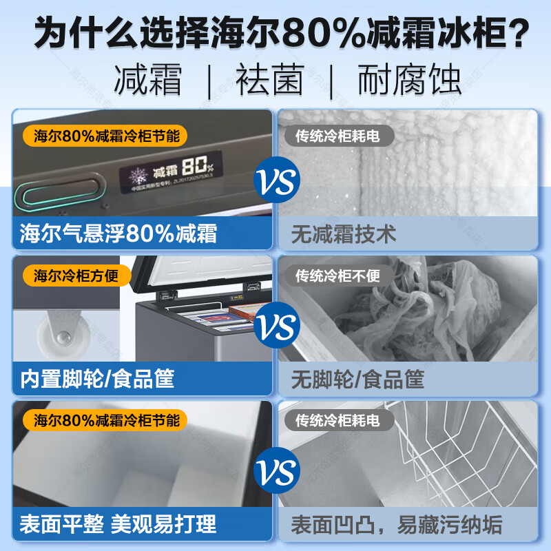 Haier Freezer Home Low Temperature Mini Freezer Freezer Refrigerator Freezer Switch Cryogenic Quick Freeze Subzero Small Freezer Xiao Fuhao 143GHPG9Z Side Temperature Control-35 143L