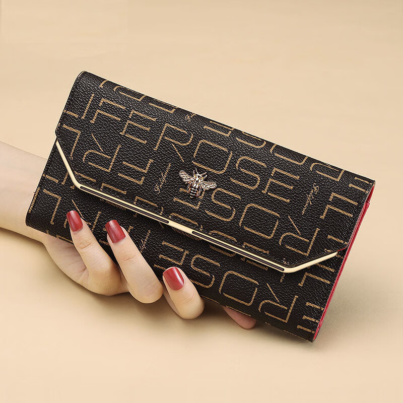 PESASRIE brand women's wallet luxury new wallet all-in-one clutch large capacity card holder birthday New Year's Eve gift off-white luxury gift box packaging for girlfriend and wife