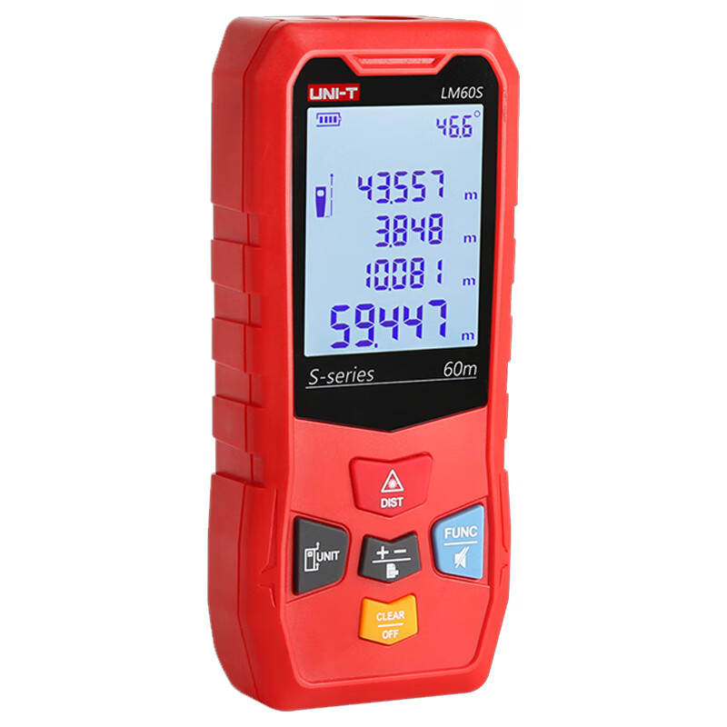 Uni-T LM60s infrared rangefinder handheld laser high-precision electronic ruler laser ruler measuring instrument room measuring instrument home