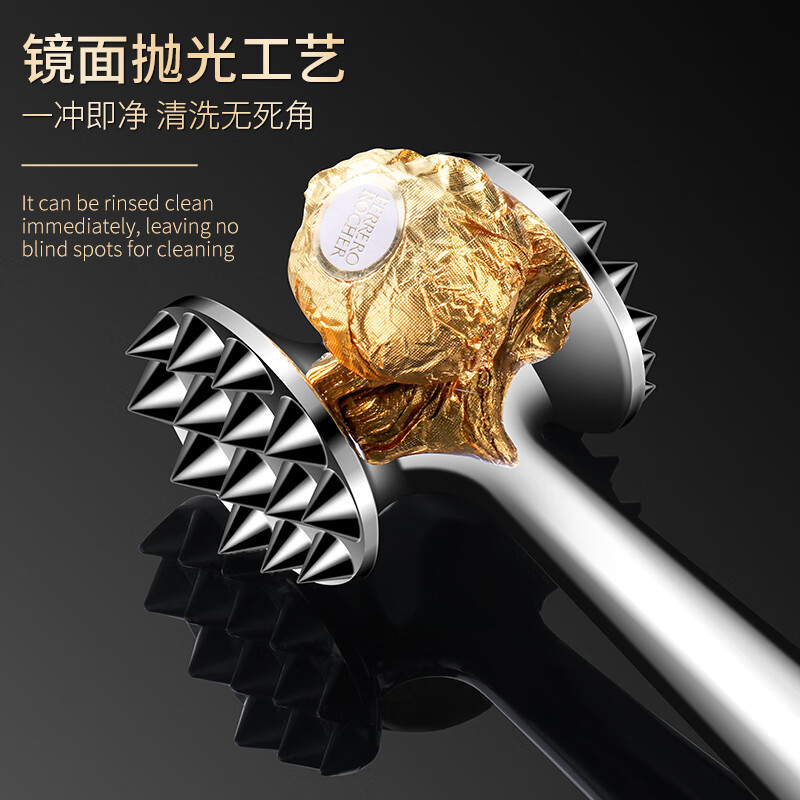 Baijie double-sided solid meat hammer, loose meat hammer, multi-functional steak hammer, meat hammer, meat hammer, meat hammer, beef hammer, meat hammer