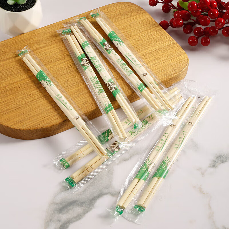 Jiamo disposable chopsticks individually packaged 50 pairs bamboo chopsticks convenient chopsticks for home camping fast food convenient takeaway tableware