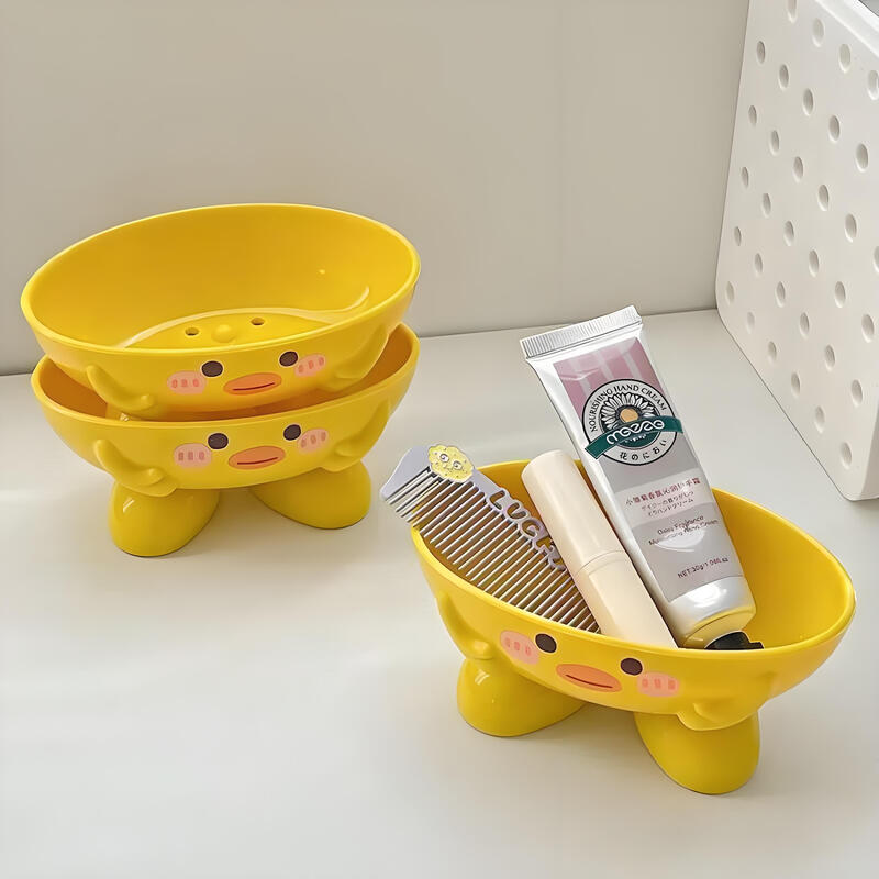 Soap box storage rack cartoon soap box duck storage bathroom household cute dormitory little yellow duck bathroom little yellow duck soap box 1
