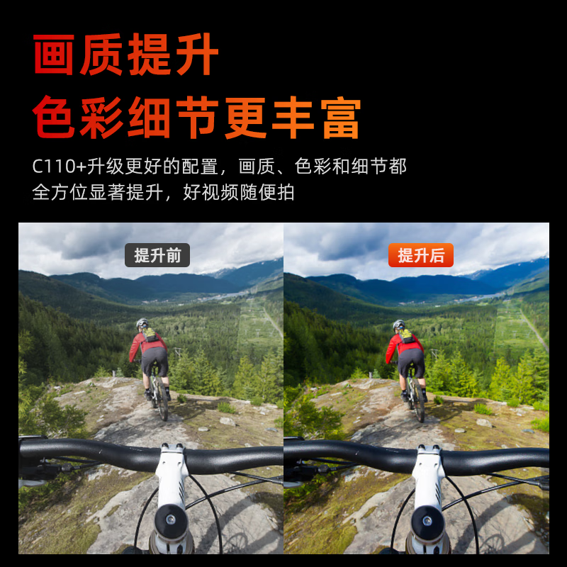 SJCAM Suying C110+ thumb 4k anti-shake waterproof sports camera motorcycle helmet outdoor riding fishing first perspective vlog recorder 64 cards