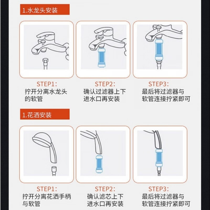 Muji h201 household shower filter shower water purification filter essential oil shower water filter universal filter element intelligent pine forest fragrance (water purification and chlorine removal)