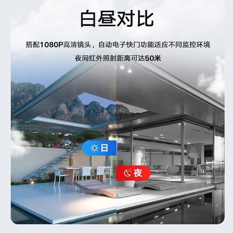 Hikvision Surveillance Suite Surveillance Camera Outdoor and Indoor White Light Full Color HD Voice Pickup POE Network Cable Power Supply Small and Medium Scenario Solution App 5-way Surveillance Suite + Host No Hard Drive + Pay-to-Door Installation