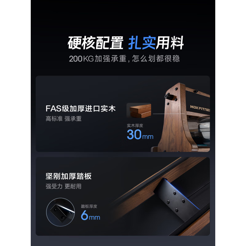 MOKFITNESS rowing machine house of cards water magnetic dual resistance household smart folding water resistance rowing machine magnetic resistance fitness device standard version