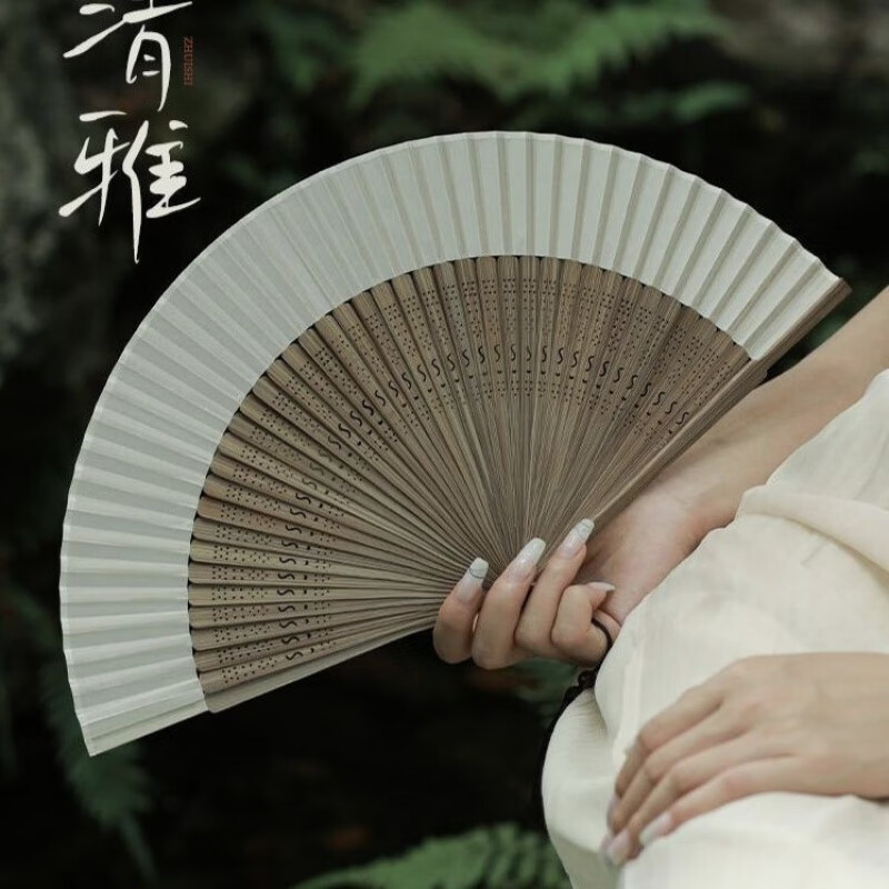 Yongye Xinghe Fan The same style of dancing fan ancient style Send to the Moon fan Yu Shuxin Miaomiao dance fan Xinzhong New Chinese style dance folding fan pink Miaomiao above style without pendant