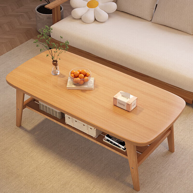 Small craftsman coffee table living room small apartment simple rental house 2025 new simple modern tea table Japanese warm white 120