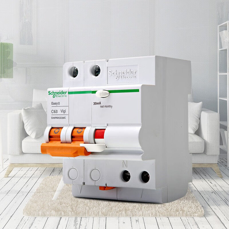 Schneider air switch E9 circuit breaker with leakage protection 1P+N/2P/3p/4p small 63A leakage protector 6A 3P
