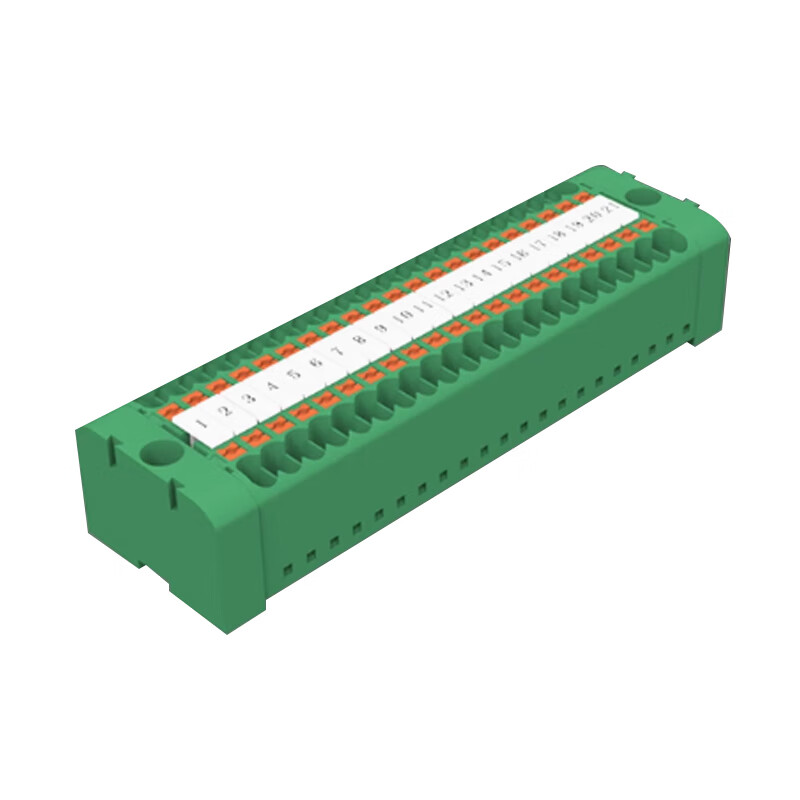 Lianjie丨Print green spring terminal block (including guide rail) LDK1-2.5/40-40-AAA