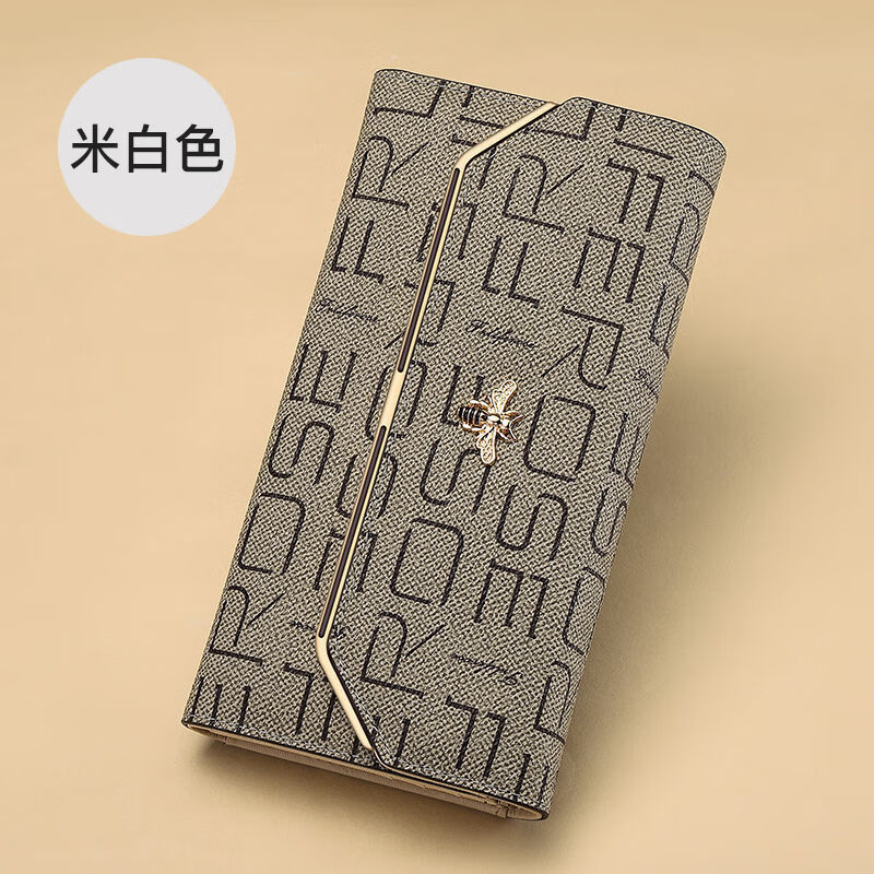 PESASRIE brand women's wallet luxury new wallet all-in-one clutch large capacity card holder birthday New Year's Eve gift off-white luxury gift box packaging for girlfriend and wife