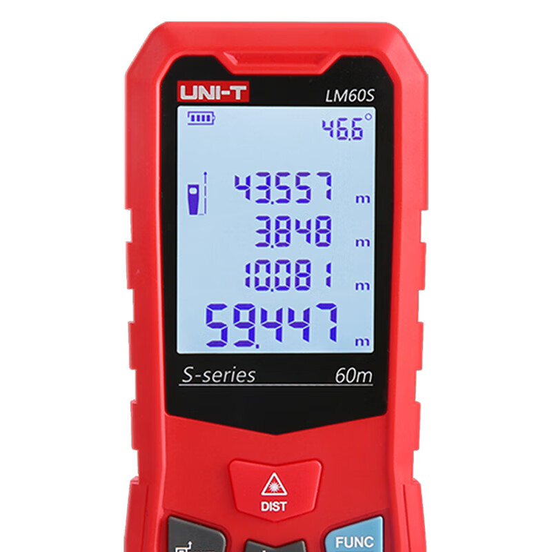 Uni-T LM60s infrared rangefinder handheld laser high-precision electronic ruler laser ruler measuring instrument room measuring instrument home