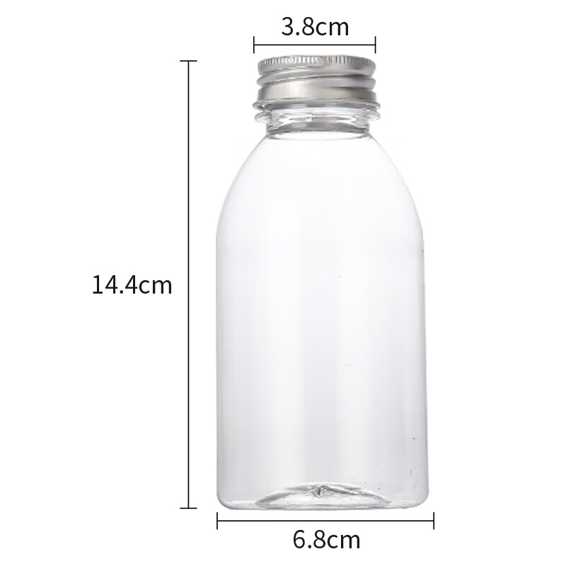 Ogilvy disposable milk tea cup Internet celebrity milk tea bottle juice cup beverage bottle without stickers with lid 350ml*10 pieces