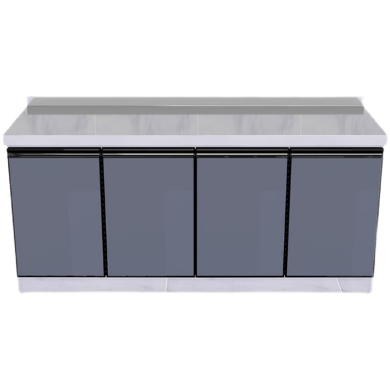 Fat Donglai same style cabinet 2 meters long stainless steel waterproof kitchen storage cabinet stove cabinet sink home rental 180x50 plane