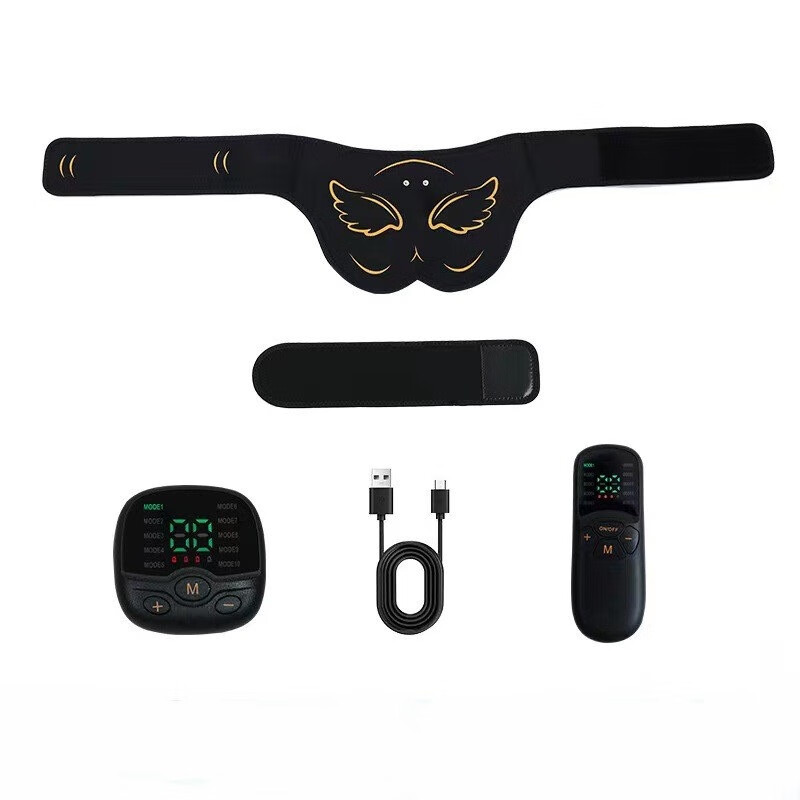 Hardware piece EMS butt lift patch, smart butt beauty device, butt trainer, universal butt muscle massager, rechargeable butt beauty device + remote control + extension strip (metal sheet
