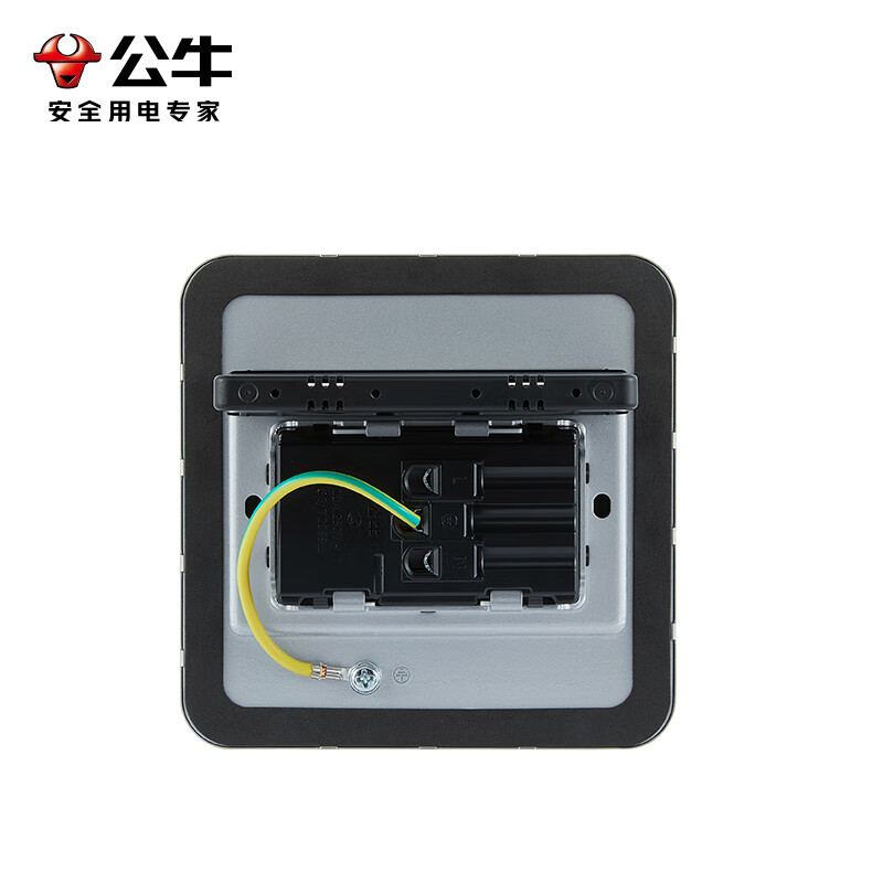 BULL ground pin metal panel push-pull 5-hole 10-hole computer plug embedded hidden ground plug GD8 series silver push-pull five-hole 10A