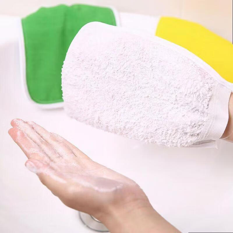 Fat Donglai's same style coarse sand bath towel for bathing and decontamination, strong thickened single layer household bath gloves for adults, 5 pack of bath towels