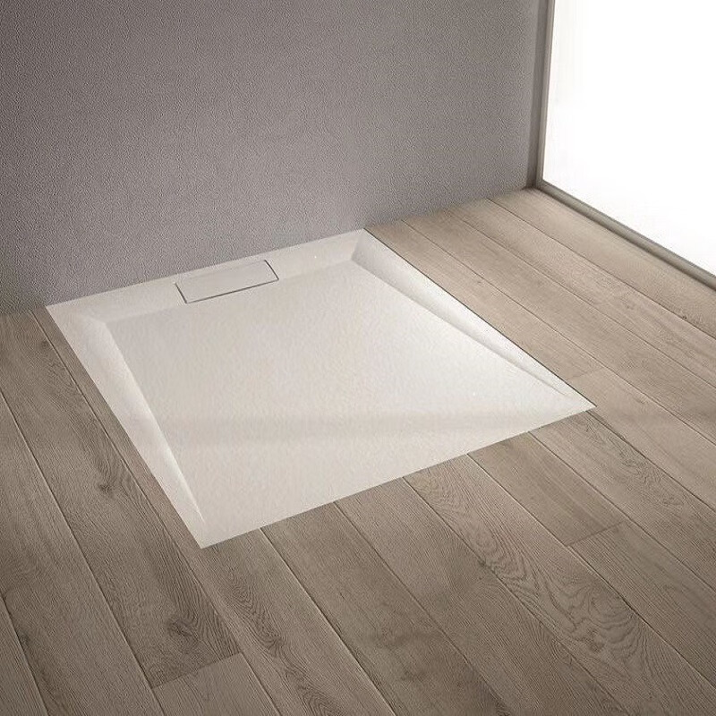 Corian custom shower room integrated base basin bathroom integrated base waterproof non-slip floor stone feet measurement design