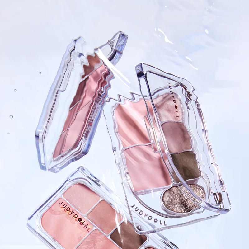 Judydoll exquisite six-color eyeshadow palette daily light makeup matte comprehensive palette sequins New Year's gift 03 translucent honeydew