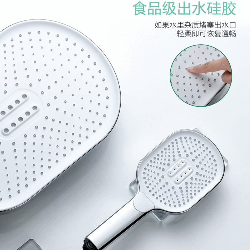 Kohler Selected Thermostatic Shower Set Full Copper Pressurized Bathroom Toilet Household Digital Shower Shower Faucet Hot and Cold Gun Gray Round Tube Thermostat